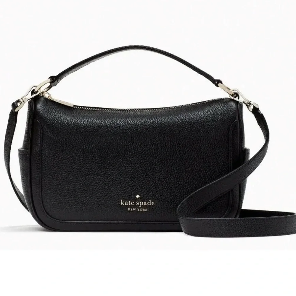 New Kate Spade Smoosh Crossbody Pebbled Leather Black